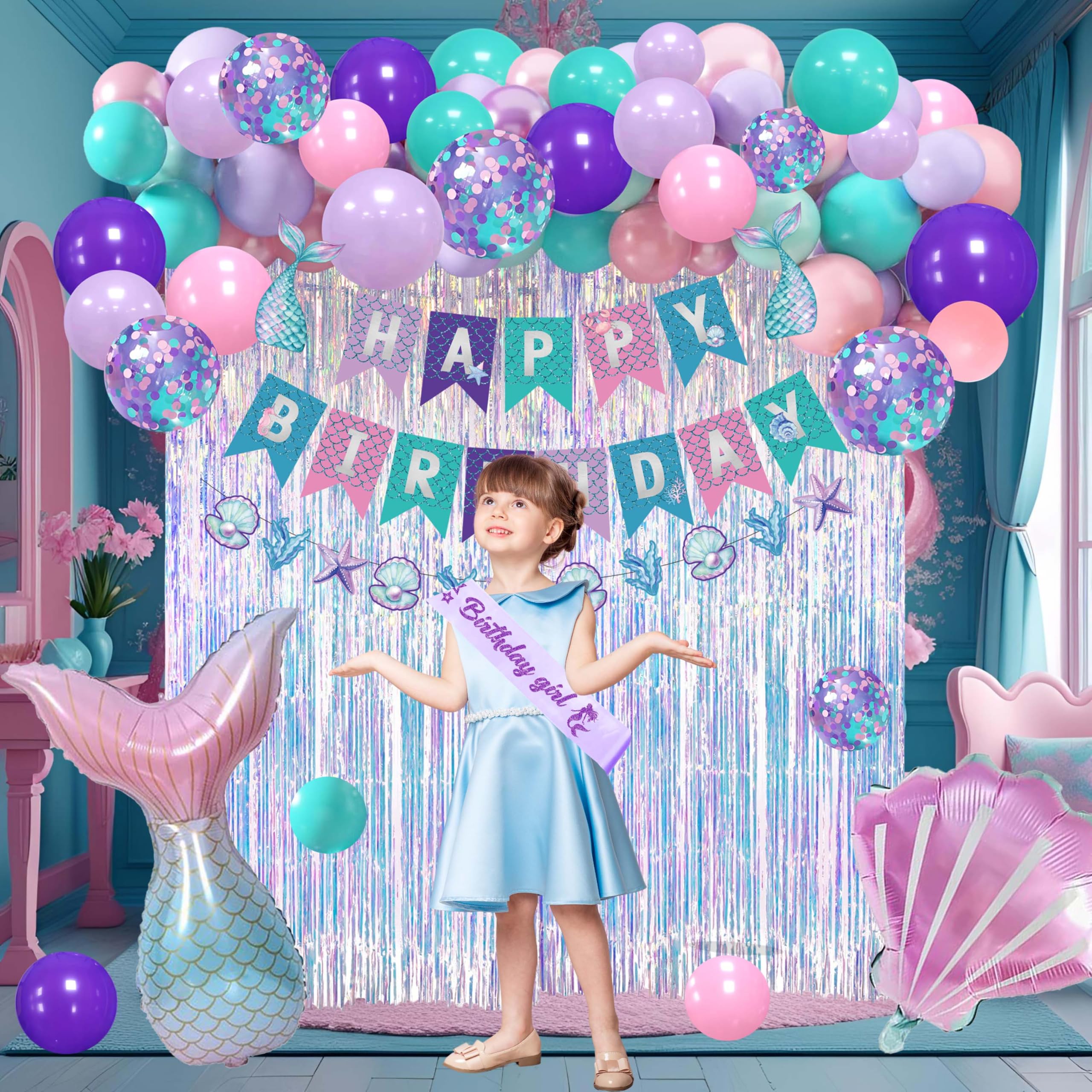jenmir Mermaid photo backdrop invites memorable party pictures