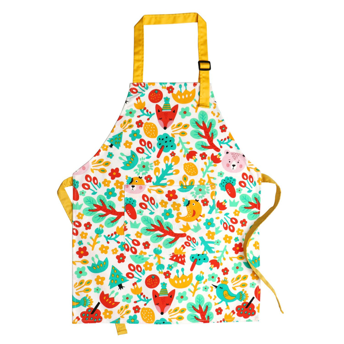 Jennice House kids apron animal print front view protects clothes during crafts