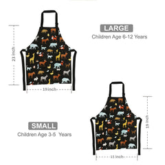 Jennice House machine washable kids apron makes cleanup quick after messy projects.