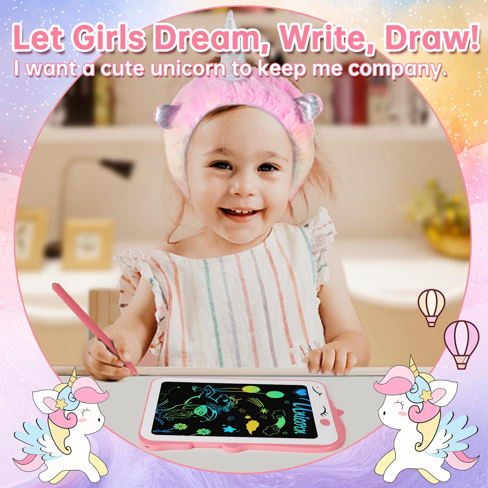 Jenria unicorn diary with lock and keychain for private notes