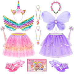 Jeowoqao kids princess dress set with tutu and wings inspires imaginative play