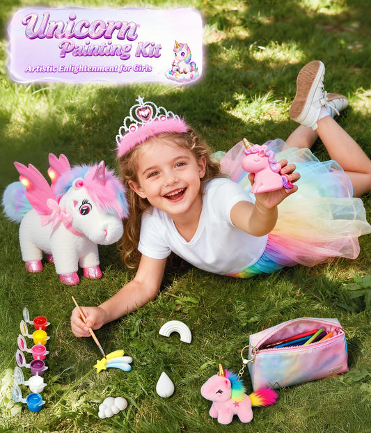 Jeowoqao unicorn tutu skirt adds colorful dress-up fun.