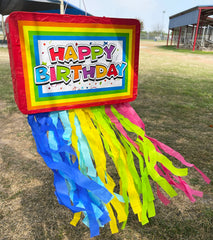 Jergrim Birthday Piñata side view reveals robust construction for celebrations.