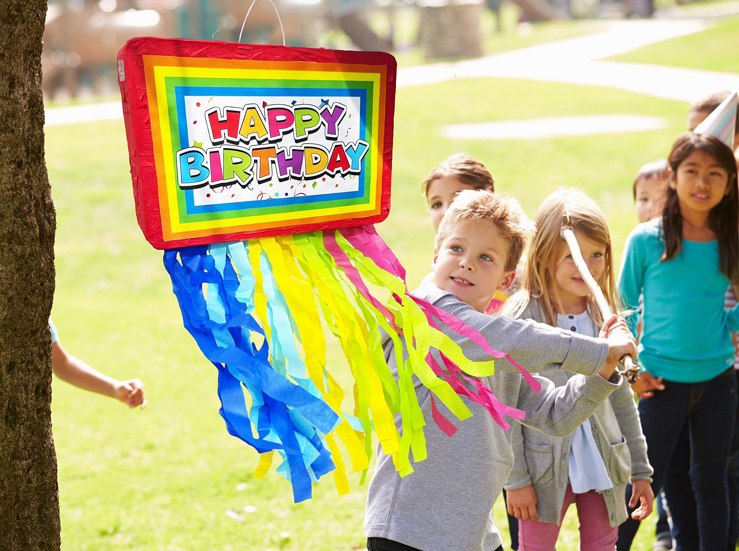 Jergrim Birthday Piñata holds up to 3 lbs of candy.
