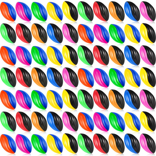 Jerify 12-pack mini foam footballs with spiral design for easy grip and throw.