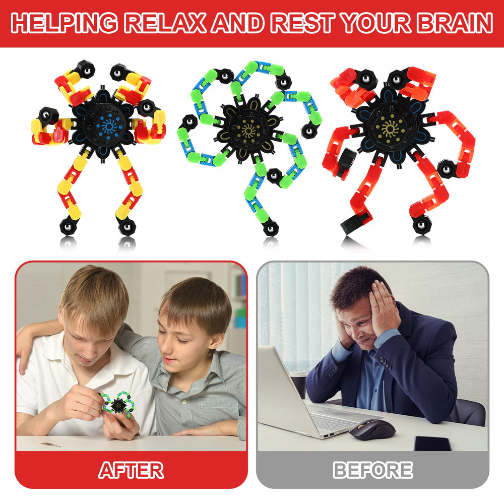 Jerify colorful fidget chain links encourage focused handling and creative deformation play.