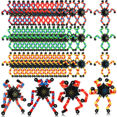 Jerify 40-pack chain robot toy with colorful links for desk fidgeting and focus.