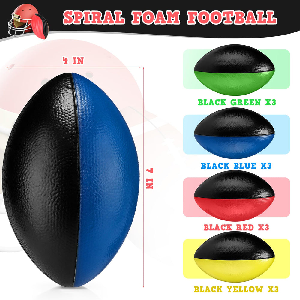 Jerify colorful mini footballs in four colors encourage active play