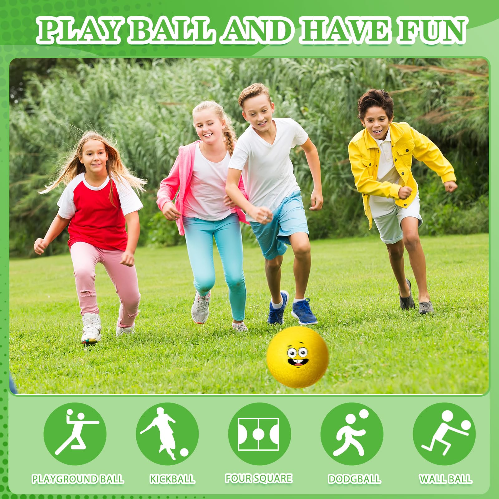 Jerify orange dodgeballs easy to spot during outdoor play