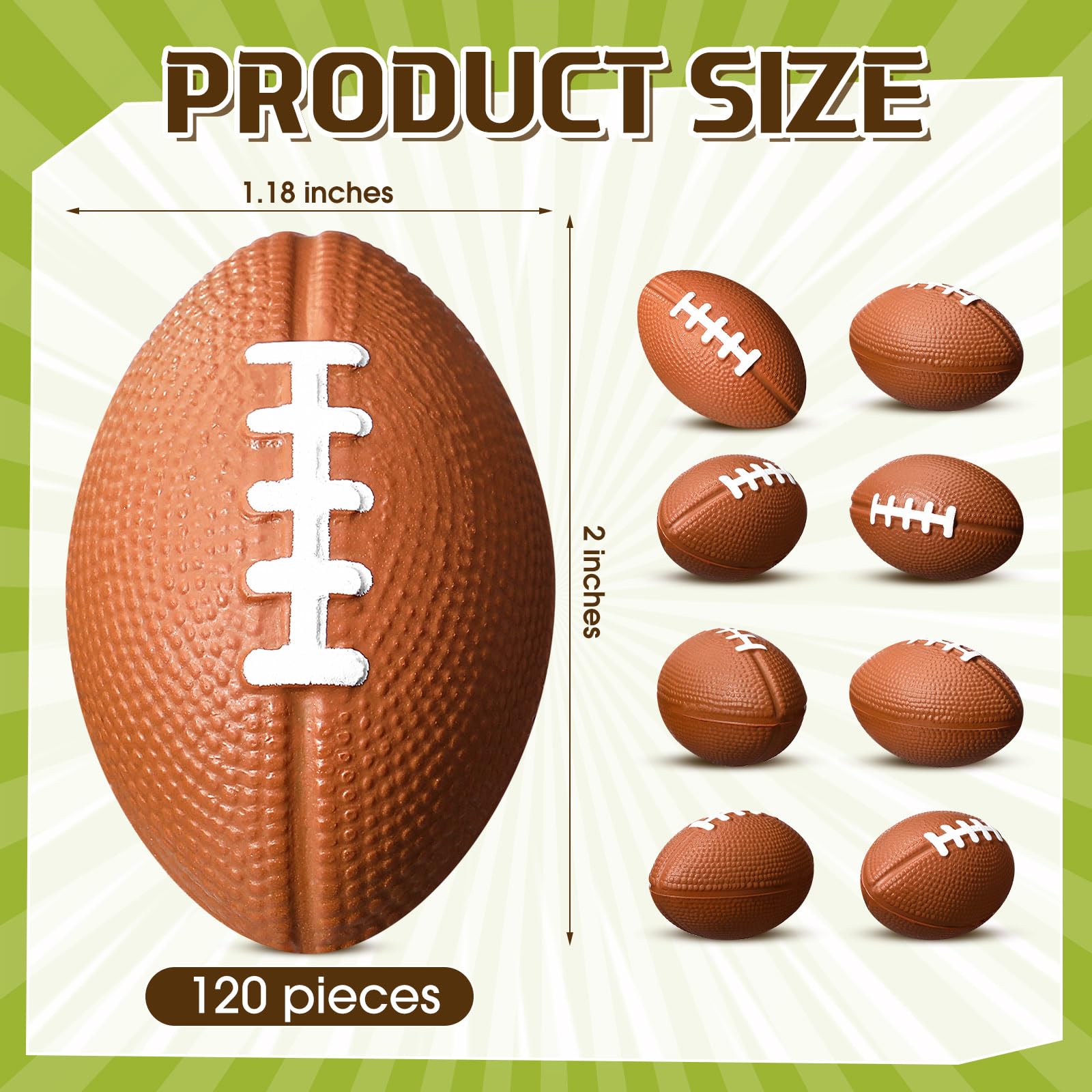 Jerify football-themed foam ball with realistic look for parties and prizes.