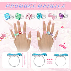 Jerify adjustable-band rings close-up showing comfortable fit for kids.