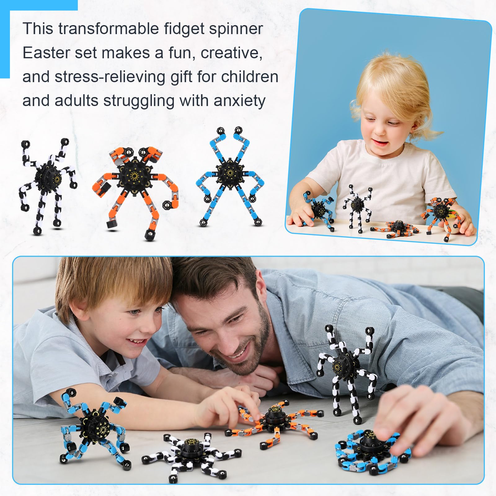 Jerify mechanism spinner DIY robot design promotes manual dexterity during play and learning