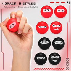 Jerify Ninja stress balls compact 4 cm for portable stress relief on the go.
