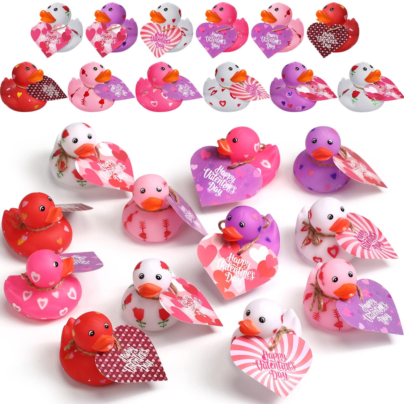 Jerify valentines ducks in pastel styles for bath time fun and gifts.