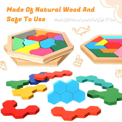 Jerify wooden tangrams educational toy supports problem solving and concentration