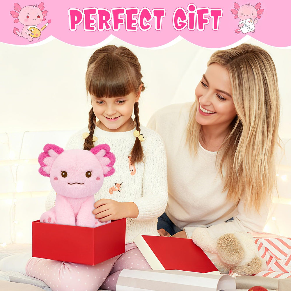 JEROKUMI Axolotl Plush collectible decor for any space.