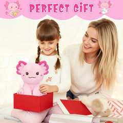 JEROKUMI Axolotl Plush collectible decor for any space.