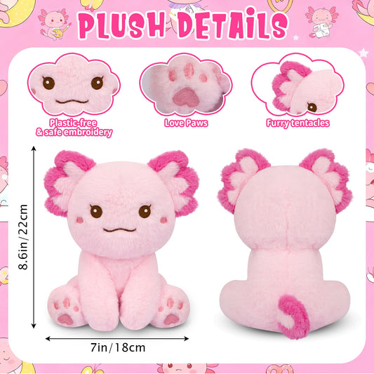 JEROKUMI Axolotl Plush soft fabric for soothing snuggles and comfort.