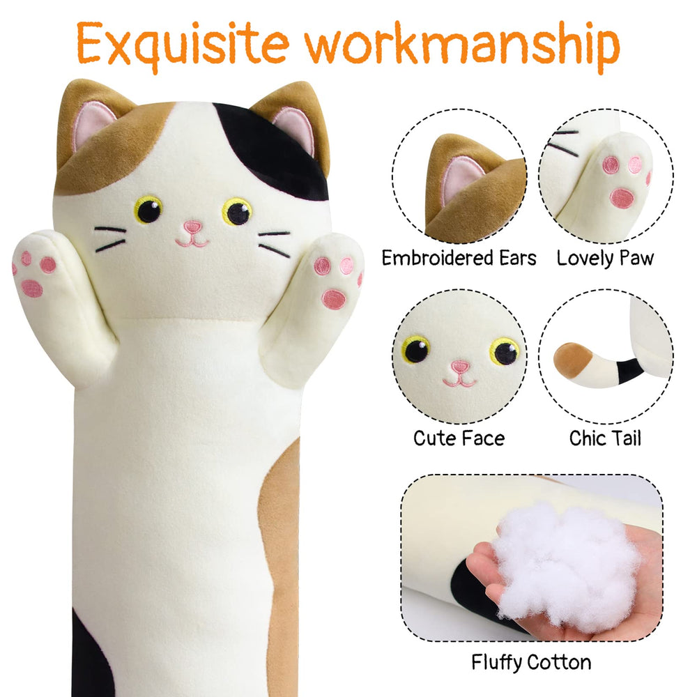 JEROKUMI gift-friendly cat plush makes a comforting present for loved ones.