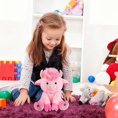 JEROKUMI Highland Cow Plush soft texture ideal for comforting snuggles.