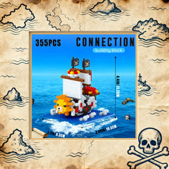 JESGO 5 Mini Pirate Ship Thousand Sunny lifelike features for shelf decor
