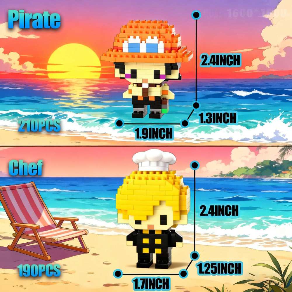 JESGO going merry ship mini-set captured in brick headz style.