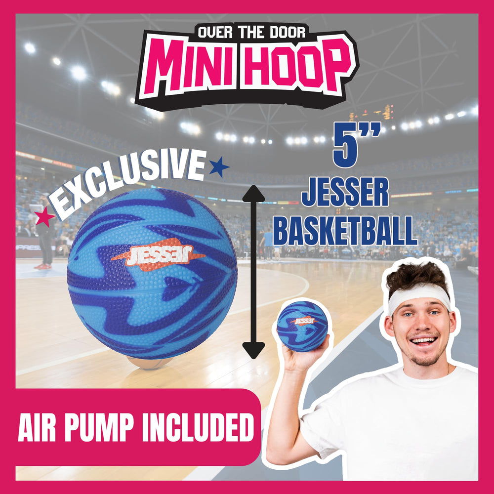 Jesser flip-up breakaway rim enables easy setup and safe indoor play.