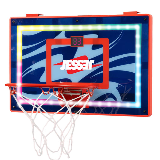 Jesser Hoop over-door mini hoop with LED scoring for quick, engaging play.