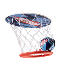 Jesser mini ceiling hoop setup in a kid's room for indoor practice.