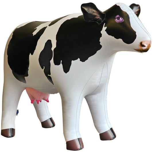 Jet Creations Cow Inflatable 37-inch front view for pool party decor and year-round fun.