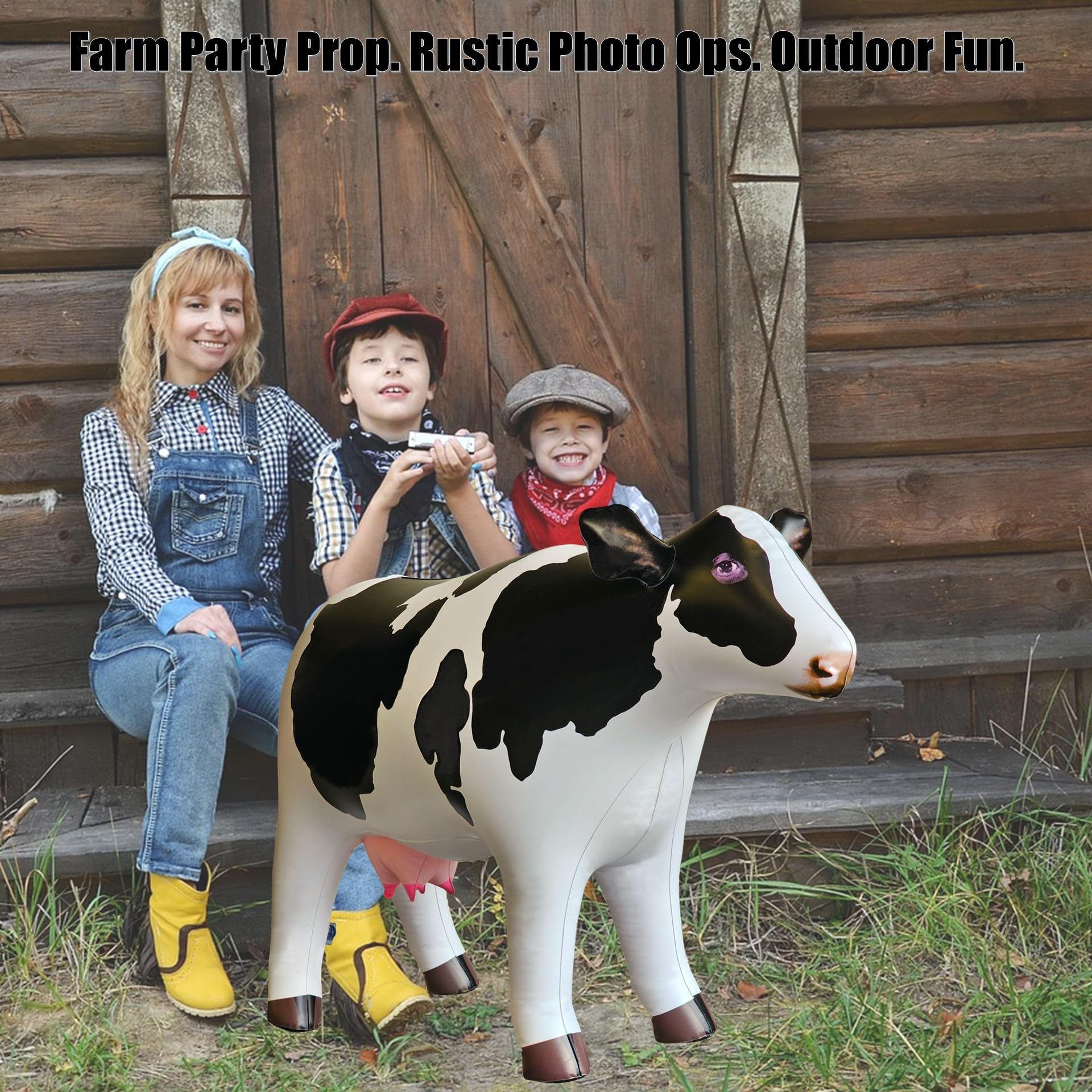 Jet Creations Cow Inflatable artistically designed with bold, vivid colors.