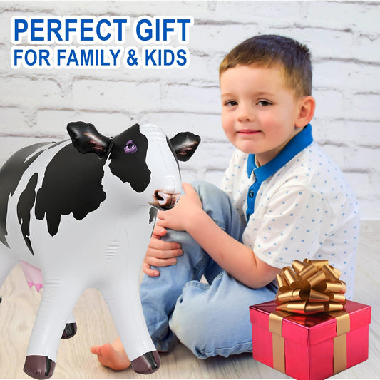 Jet Creations Cow Inflatable with detailed imprints for realistic party ambiance.