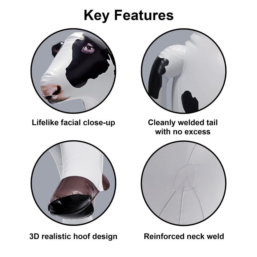 Jet Creations Cow Inflatable pool party prop for summer celebrations.