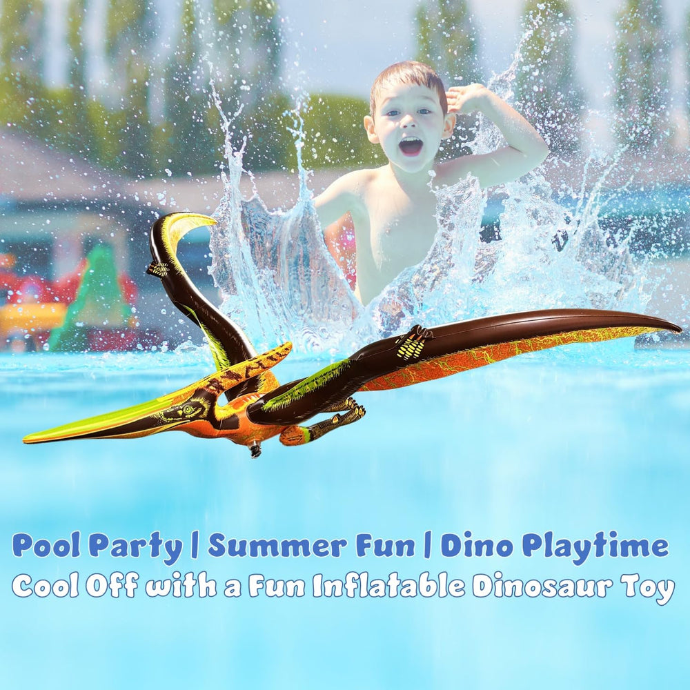 Versatile decor idea using Jet Creations Pteranodon for birthdays and pool parties