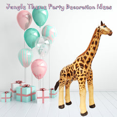 Jet Creations 36in giraffe inflatable enhances poolside birthday celebrations.