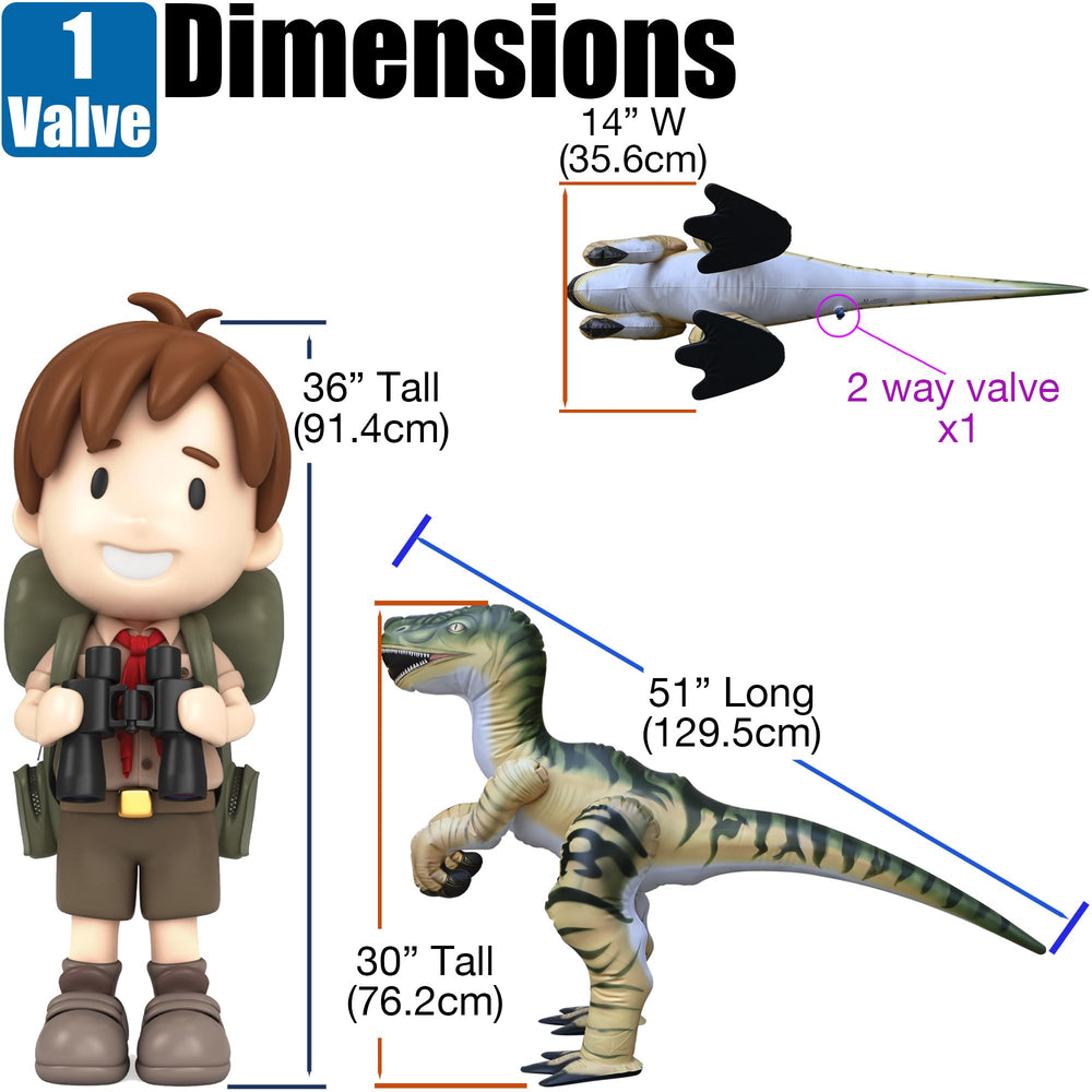 Jet Creations Velociraptor decor fits Jurassic-themed parties.