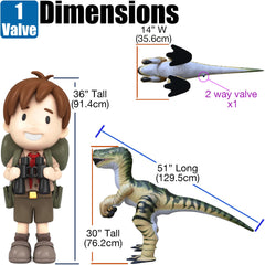 Jet Creations Velociraptor decor fits Jurassic-themed parties.