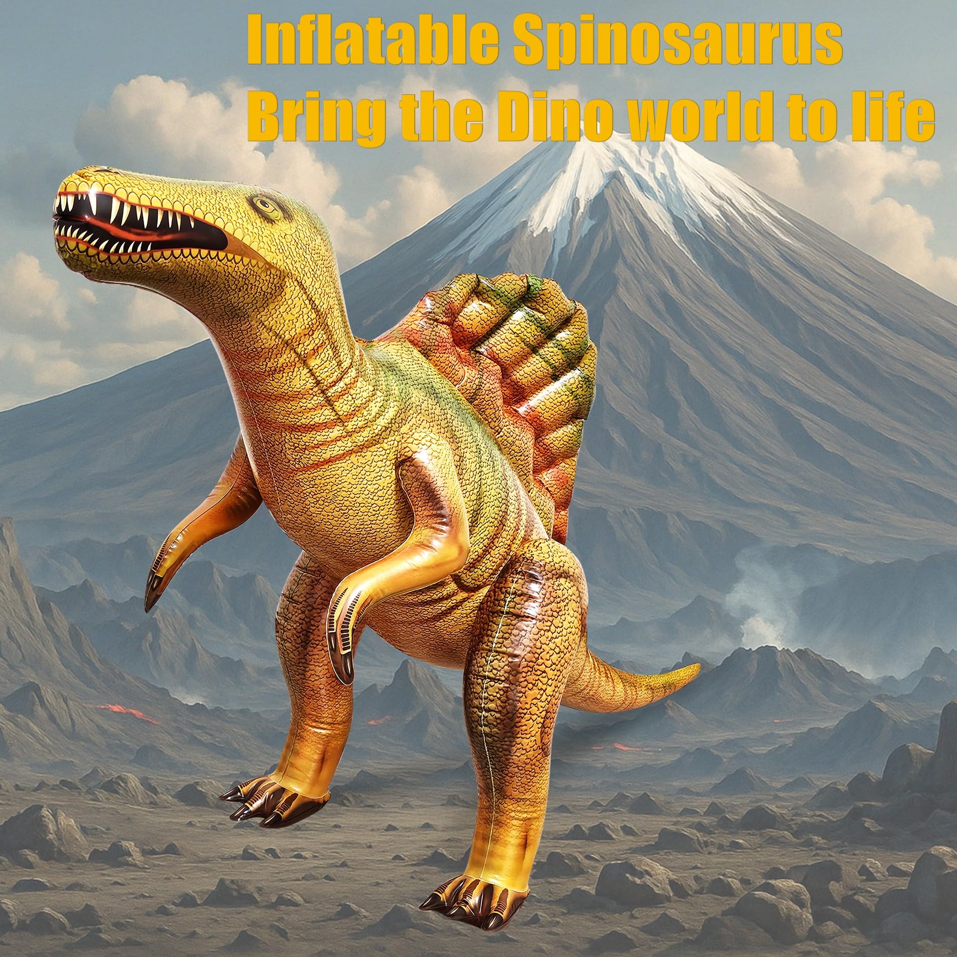Jet Creations Spinosaurus inflatable with 2-way valve for quick inflation and deflation