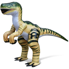 Jet Creations Velociraptor inflatable standing for dramatic decor.
