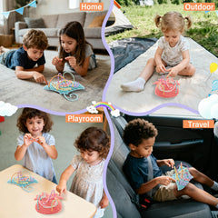 Jet Lag double-sided silicone sensory board enabling quiet, discreet fidgeting anywhere.