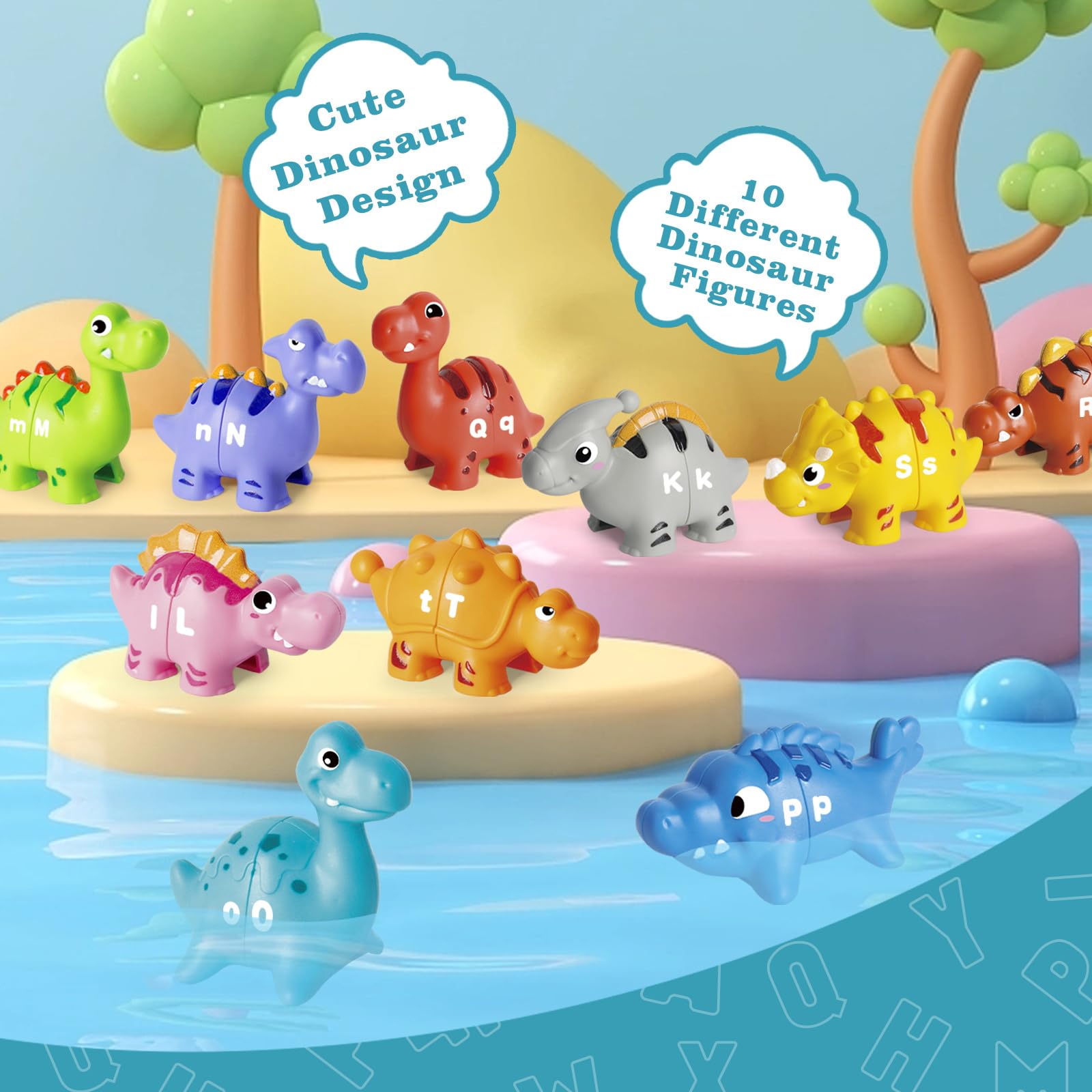 Jetbotell ABC match dinos encourages memory skills with colorful matching activity