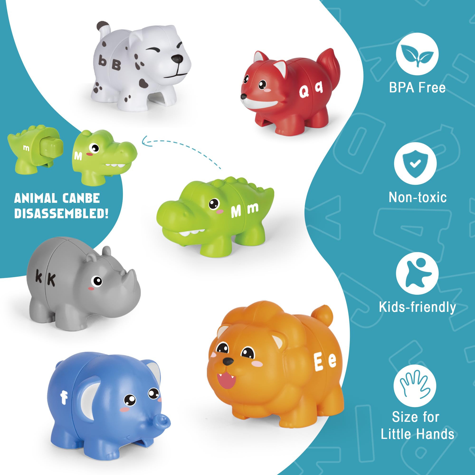 Jetbotell animal puzzle pieces support fine motor play