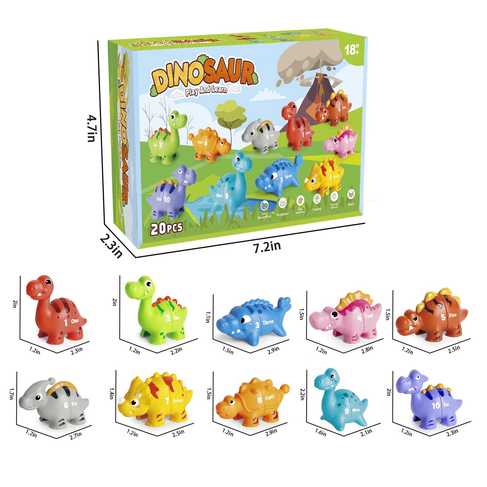 Jetbotell color-sorting dinosaur pieces enhance early STEM-style play.
