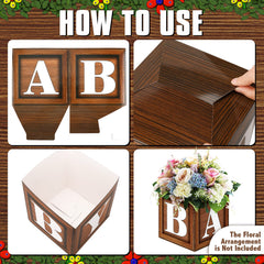 Jetec reusable wood grain centerpiece adds natural charm to birthday parties