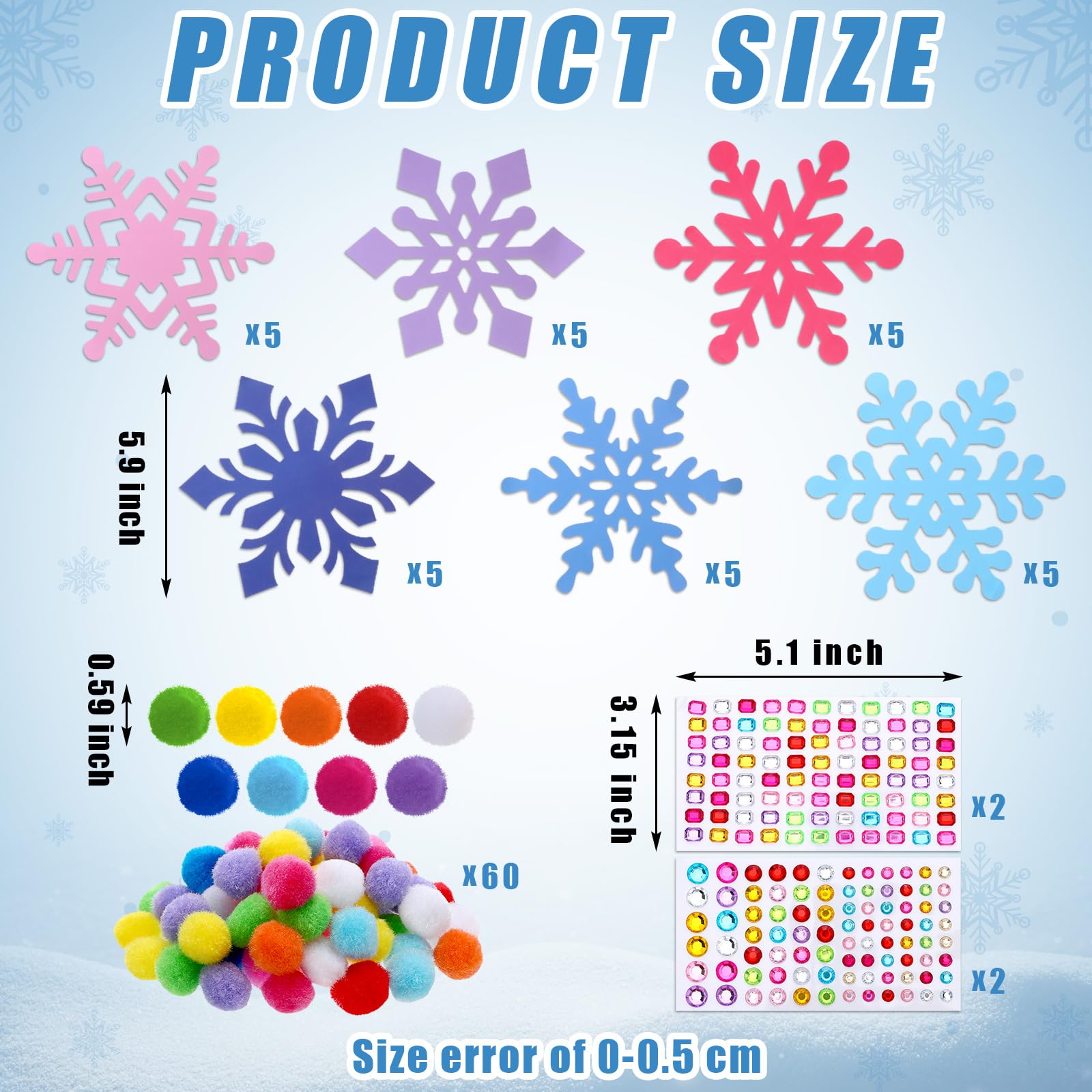Jetec diamond art snowflake stickers add sparkle to homemade ornaments