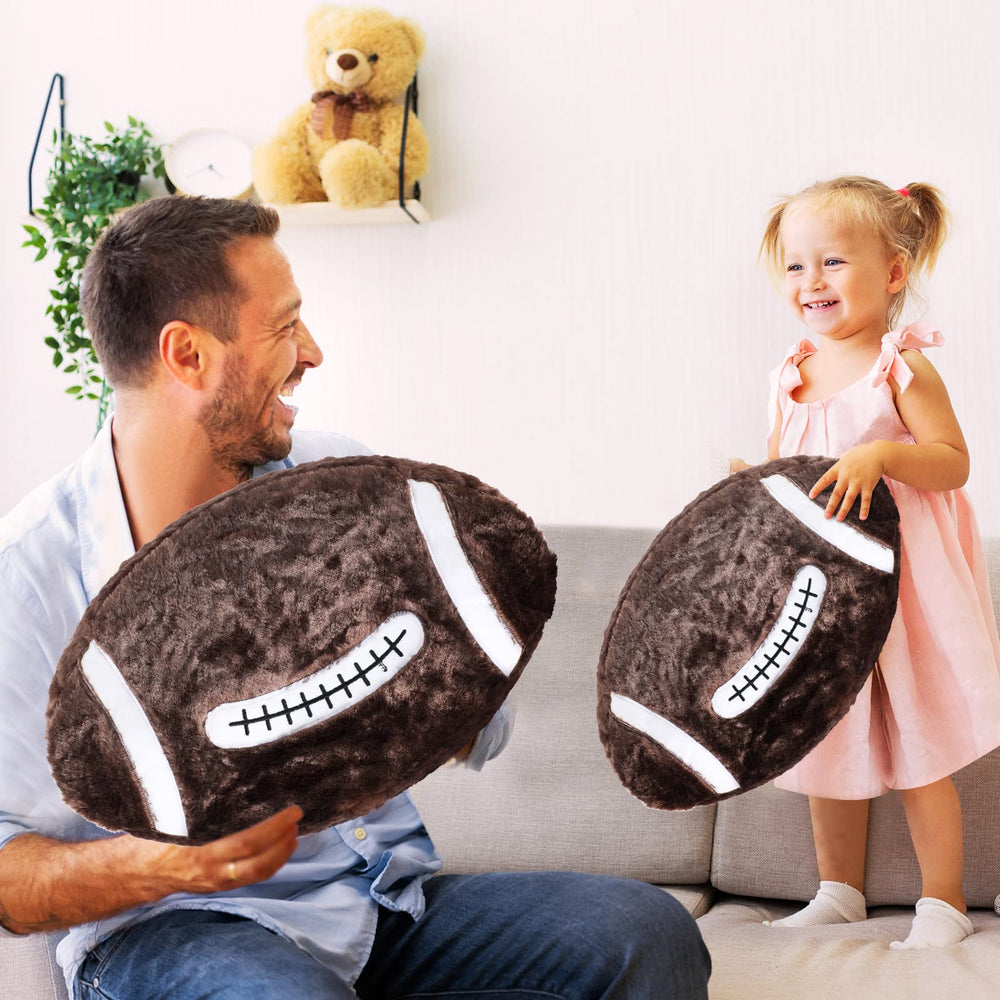 Jetec football plush pillow machine washable for easy cleaning after use.