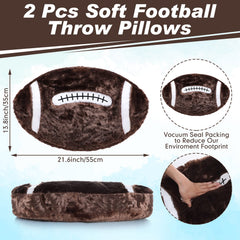 Jetec football plush pillow soft plush texture enhances cuddle comfort during relaxation.