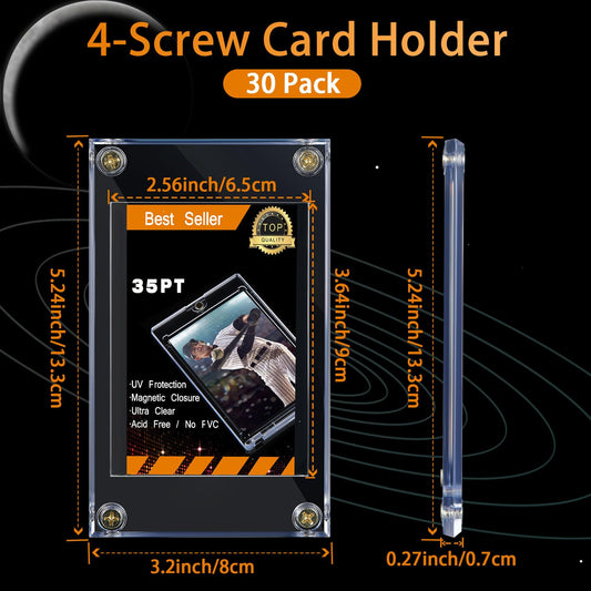 Jetec football screw card holder keeps football cards secure and visible