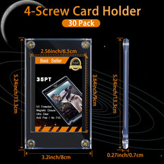 Jetec football screw card holder keeps football cards secure and visible