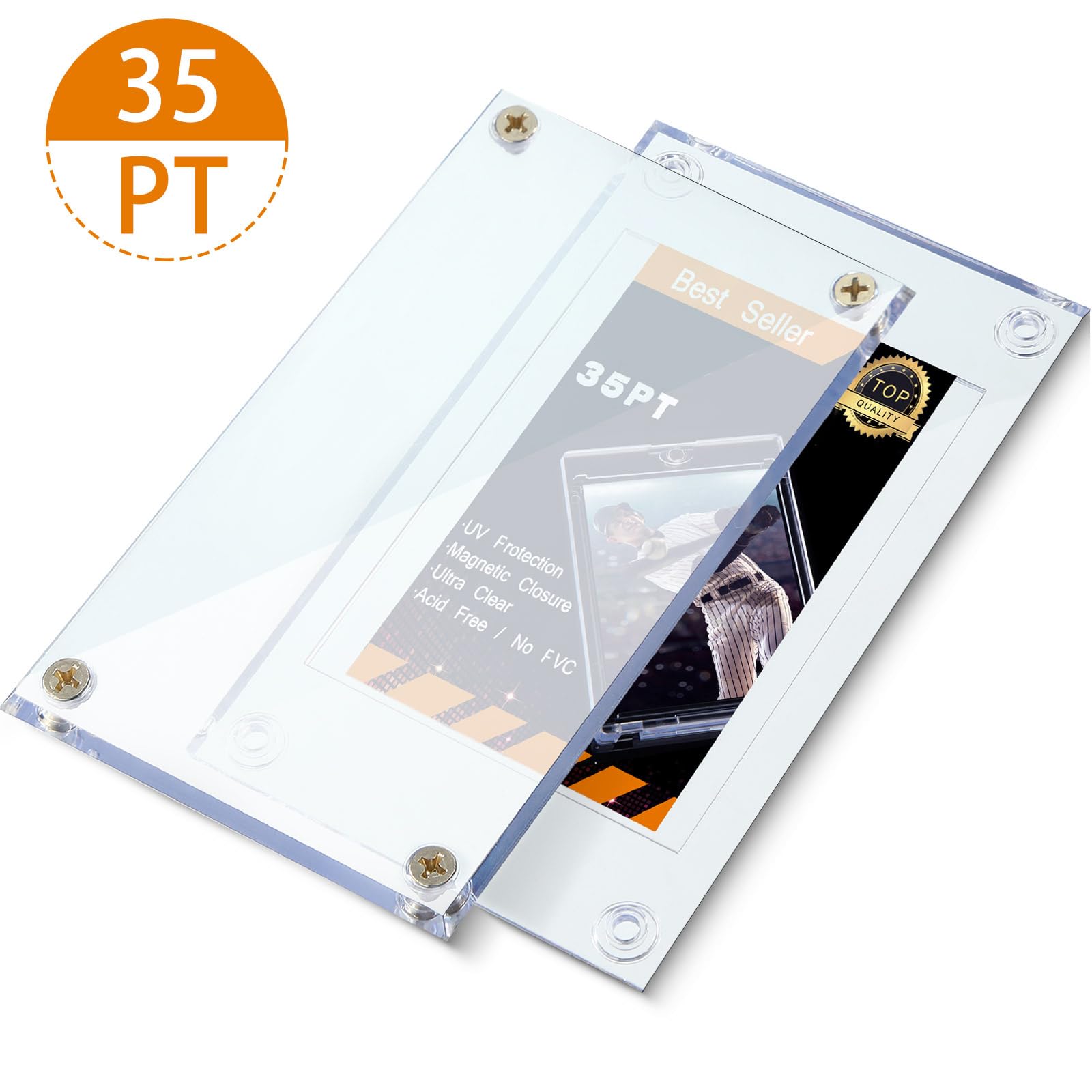 Jetec four-corner screw design secures trading cards